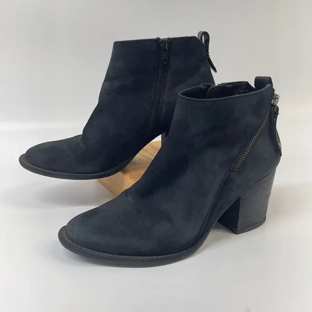 Blondo Nivada Women's Waterproof Ankle Booties Boots Size 8.5 Black Leather